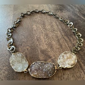 Druzy Stone Chain Necklace